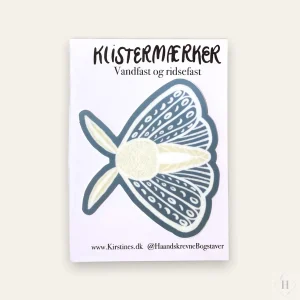 Klistermærke - støvblå møl
